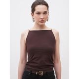 Soulife Halter Yaka Askılı Atlet - Kahverengi - XS
