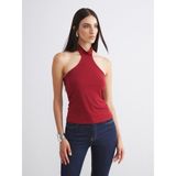 Soulife Halter Yaka Kadın Atlet - Bordo - XS