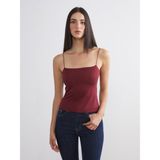 Soulife Kare Yaka Kadın Atlet - Bordo - 34