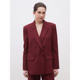 Soulife Krep Kadın Blazer Ceket - M - Bordo
