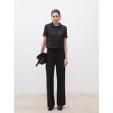 Soulife Loose Fit Krep Kadın Pantolon - Siyah - 36