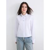 Soulife Petite Taşlı Kadın Gömlek - Beyaz - 38