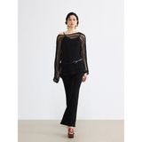 Soulife Yüksek Bel Flare Kadın Jean Pantolon - Siyah - 44