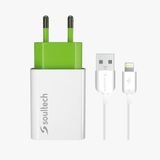 Soultech SC112B Comfort 2100 mAh Beyaz Iphone Seyahat Şarj Cihazı ve Kablo