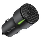 Soultech SS501S Usb-C 20W Usb-A 3.0A Siyah Hızlı Arac Şarjı