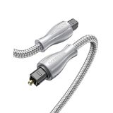SOUNDFAM Optik Ses Kablosu, TOSLINK Optik Kablo Erkekten Erkeğe Fiber Optik Kablo, Ses çubuğu için Dayanıklı ve Esnek -Gri (3 ft/1M)