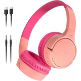 Soundform Mini Çocuk Kablosuz Kulaklık (Pembe) – Dahili Mikrofon, 30 Saat Çalma, Eğlenceli Çıkartmalar, Okul Ve Seyahat İçin, İphone, İpad, Galaxy Uyumlu