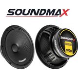 Soundmax SX-M82BN Çifti 800WAT-400W Rms Deprem Serisi 20 cm Oto Midrange Hoparlör