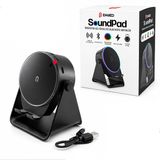 Soundpad 5In1 - 5W - 2000Mah Temas İle Ses Yükseltme - Telefon Stand - Siyah İndiksiyon Ses Yükseltici Hoparlör Speaker Ekd-S10 (5047)