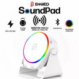 Soundpad 5In1 - 5W - 2000Mah Temas İle Ses Yükseltme - Telefon Stand - Usb-C Şarj Beyaz İndiksiyon Ses Yükseltici Bluetooth Hoparlör Speaker Ekd-S11 (5510)