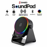 Soundpad 5In1 - 5W - 2000Mah Temas İle Ses Yükseltme - Telefon Stand - Usb-C Şarj Siyah İndiksiyon Ses Yükseltici Bluetooth Hoparlör Speaker Ekd-S10 (5510)
