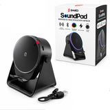 Soundpad 5In1 - 5W - 2000Mah Temas İle Ses Yükseltme - Telefon Stand - Usb-C Şarj Siyah İndiksiyon Ses Yükseltici Bluetooth Hoparlör Speaker Ekd-S10 (5637)