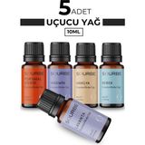 SOURBE Lavanta Vanilya Yasemin Portakal Çiçeği Bebek Esansiyel Koku Yağı Buhurdanlık Yağı 5x10ML