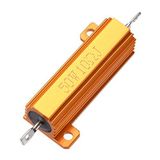sourcing map 50 W 10 ohm 5% Alüminyum Kasa Direnci Vida Konu Şasi Monte Alüminyum Kasa Tel Direnç Yük Dirençleri Altın Renk 1 adet