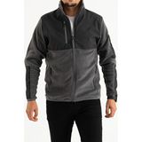 Souris Erkek Füme Dar Kalıp Anti-Pilling Tüylenme Yapmayan Tam Fermuar Softshell Garnili Polar Sweatshirt - XL - Gri