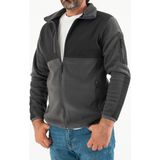 Souris Erkek Füme Slim Fit Anti-Pilling Tüylenme Yapmayan Tam Fermuar Softshell Garnili Polar Sweatshirt - 3XL