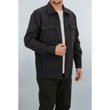 Souris Erkek Füme Slim Fit Mevsimlik Softshell Gömlek Ceket Fermuarlı Kapaklı Çift Cepli - 2XL