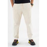 Souris Erkek Krem Jogger Pantolon Bağcıklı Lastikli Bel Rahat Kesim Eşofman Altı - 2XL