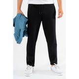 Souris Erkek Siyah Duble Paça Jogger Pantolon Slimfit Rahat Kalıp