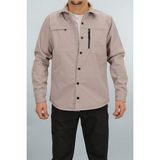 Souris Erkek Taş Rengi Slim Fit Softshell Gömlek Ceket Su Itici ve Rüzgara Dayanıklı - XL
