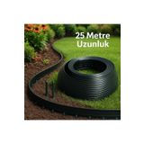 SouTech Üreticiden Siyah Çim Ayırıcı, Peyzaj Sınırlayıcı - Toprak Taş Ayıracı -25 Metre 40 Adet Sabitleme