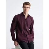 Southblue Bordo Regular Fit Uzun Kollu Erkek Oduncu Gömlek