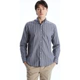 Southblue Indigo Regular Fit Uzun Kollu Çizgili Erkek Gömlek - XL