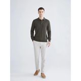 Southblue Polo Yaka Erkek Triko Kazak (W5) - Haki - XL