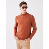 Southblue Tarçın Yarım Balıkçı Yaka Uzun Kollu Erkek Triko Kazak - XL - Cinnamon