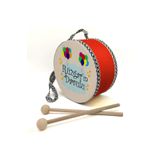 Souvenest Balonlu_Yıldızlı_Kişiye Özel , Kırmızı , Gerçek Deri Çocuk Davulu