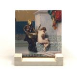 Souvenest Türk Hamamında Iki Kadın (Jean-Léon Gérôme, 1872) Baskılı Taş Masaüstlük 10X10 - --