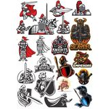 Şövalye Sticker Set 3 16 Parça Telefon, Tablet, Defter, Laptop Sticker