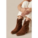 SOVENSO SHOES Arizona Hakiki Deri Desert Süet Taba Western Kovboy Çizmesi