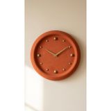 Sovo Beton Duvar Saati 28 cm – Minimal Modern Dekoratif Saat (Kırmızı)