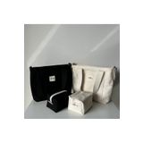 Sowa Collection 4lü Set Kadın El Ve Omuz Çantası Makyaj Çantası