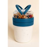 Sowo Home Yoğurt Yulaf Müsli Diyet Saklama Kabı Pratik Taşınabilir Kaşıklı,2 bölmeli ,Kapaklı Takeandgo Depolu Bardak 650 ml Bardak 650 ml, one size