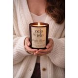Soya Mum – Gül & Ardıç Meyvesi Kokusu, Doğal Soya Wax, Uzun Yanma Süresi, Dekoratif Cam & Hediyelik Mum - Krem