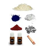 Soya Mum Yapım Seti, 500Gr Soya Wax, 2 Ad. Boya, 2 Ad. Esans, Fitil, Mum Çıtçıtı, Ahşap Fitil