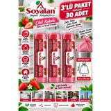 Soyalan Çilek Kokulu Büzgülü Çöp Torbası Büyük Boy 65X70 cm 3'lü Paket 30 Adet