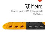 Soylu 7,5 Metre Oval Hız Kesici Set | Modüler Yol Kasisi
