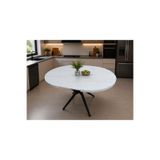 soylu concept Mutfak yemek masası yuvarlak elips 100×100 açılır masa kapalı 100cm açık hali 135cm