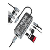 Soylu elektronik HC-87 Type-c to usb PD 100Watt RJ45 Ethernet USB Çoklayıcı Çevirici USB AUX Mikro Macbook Uyumlu