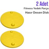 Soylu Grup Kent Ve Bahçe Mobilyaları Hasır Desen Disk (1 Takım – 2 Adet) | Dış Mekan Fitness Aleti Parçası - Sarı