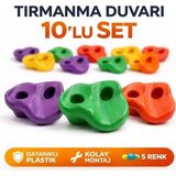 Soylu Grup Kent Ve Bahçe Mobilyaları Tırmanma Duvarı Tutamağı 10'lu Set | Plastik Tırmanma Taşı | Duvar Tırmanma Aparatı