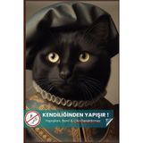 Soylu Kara Kedi Poster, Premium Baskı Poster, Siyah Kedi, Statik Akıllı Kağıt Yapay Zeka Tasarım