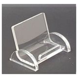 Soylu Pleksi Şeffaf Pleksi Masa Üstü Kartvizitlik - Şeffaf Pleksi Masa Üstü Kartvizitlik Oval Model - 11x6xH7 cm