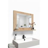 Soyoe Banyo Rafı Aynalı Lavabo Aynası Banyo Aynası 60 x 45 cm Dresuar Aynası Duvar Aynası