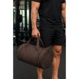 Soyoe Suni Deri Spor Çantası, Seyahat ve El Bagajı Çantası, Fermuarlı, Geniş Hacimli, Dayanıklı, Şık ve Kullanışlı El Çantası - Kahverengi
