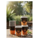 SOYPAK Kahverengi Desenli Karton Bardak 7 Oz*250 Adet