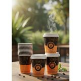 Soypak Kahverengi Karton Bardak 7 Oz 200 Adet - Çok renkli